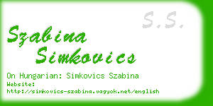 szabina simkovics business card